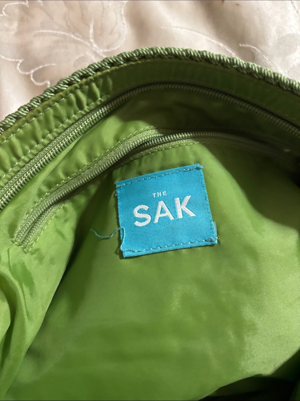 The Sak Olive Green Crochet Shoulder Bag - Picture 4 of 6